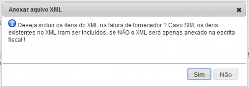Confirmação da adição ou não dos itens do XML ao pedido ou fatura na 4.24