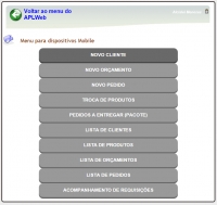 Interface completa para acesso mobile na versão 4.64 do APLWeb