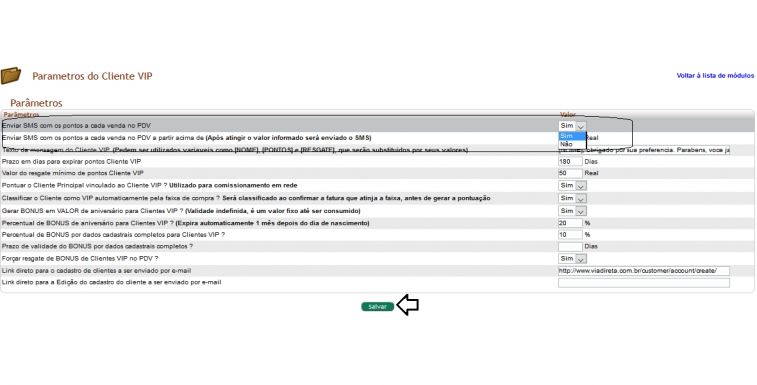 Enviando SMS automaticamente a cada venda pelo PDV na versão 6.18 do APLWeb