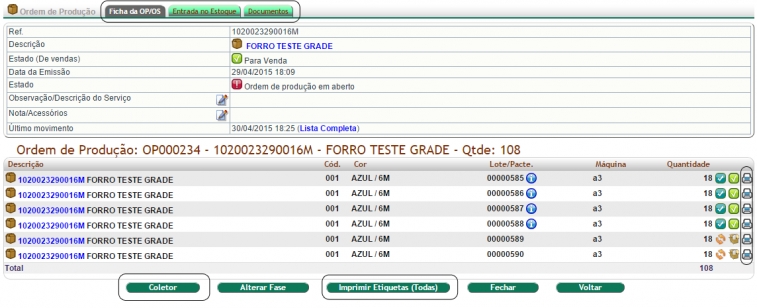 Melhorias na Ordem de Produção / Serviço na versão 5.4 do APLWeb